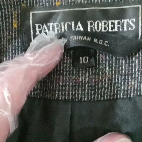 Patricia Roberts wool blend blazer women's size 10 multicolor - Picture 8 of 16